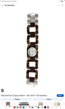Women's MICHAEL KORS MK-4147 Watch Amber Tortoise Link Bracelet Watch